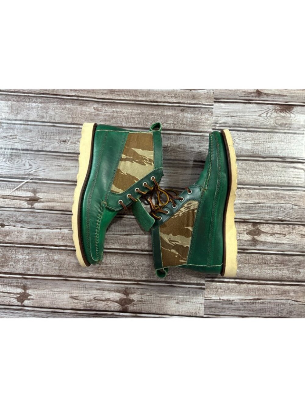 Mark McNairy New Amsterdam Eastland Berwick Sz 9 D color green made USA $550 - Picture 7 of 10